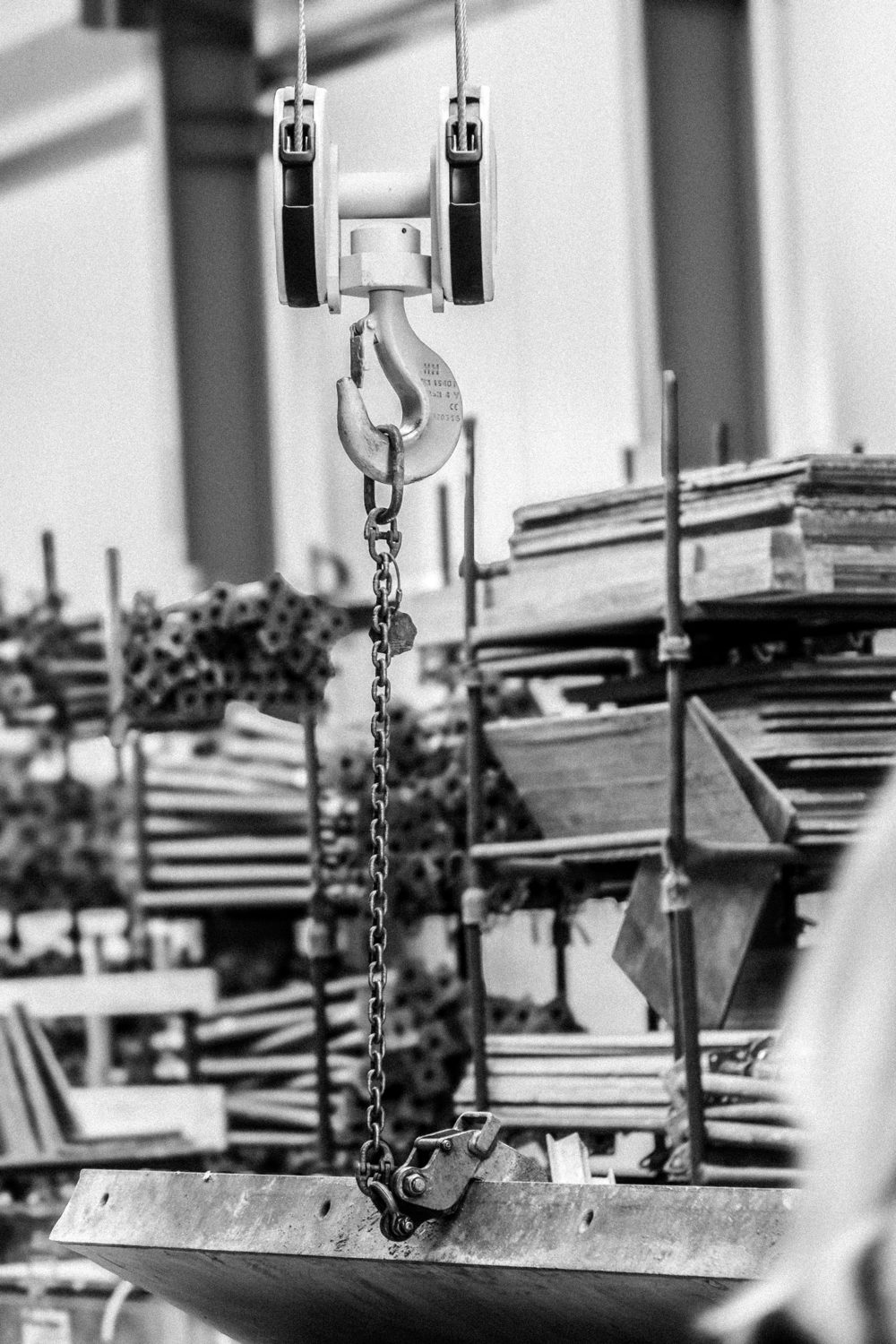 Detailaufnahme von einer Baustelle des Bauunternehmens Siebenson in Schweinfurt