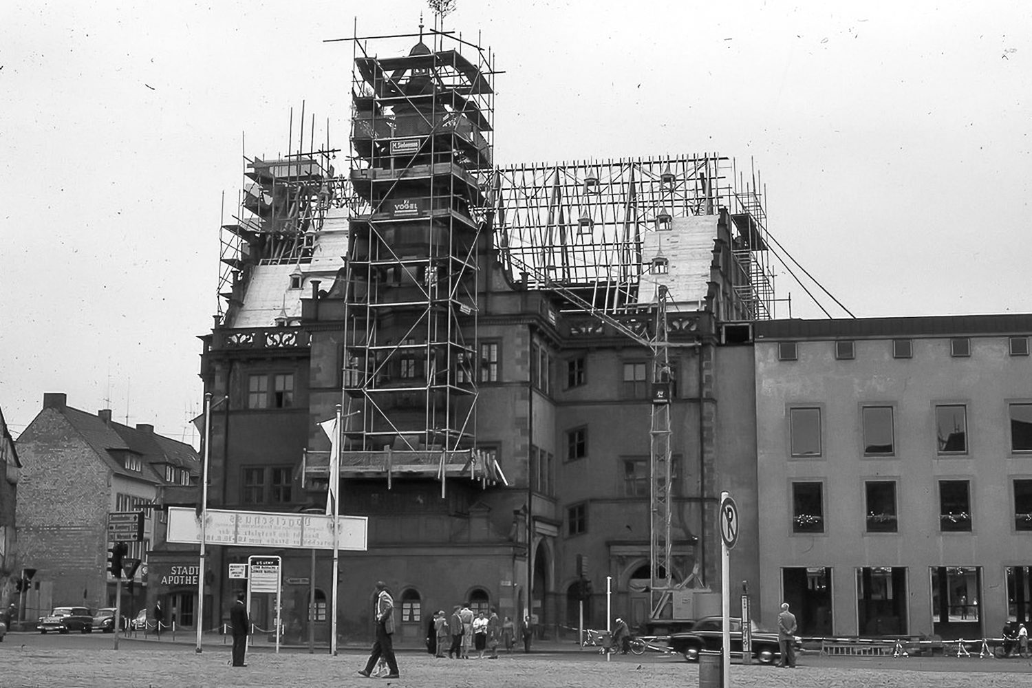 Wiederaufbau Schweinfurter Rathaus nach Brand 1959